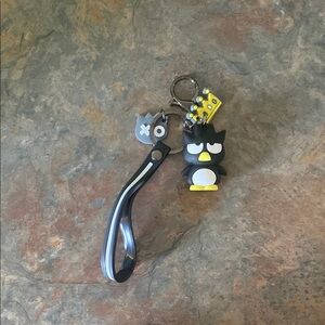 Black and Yellow Penguin Keychain NWOT